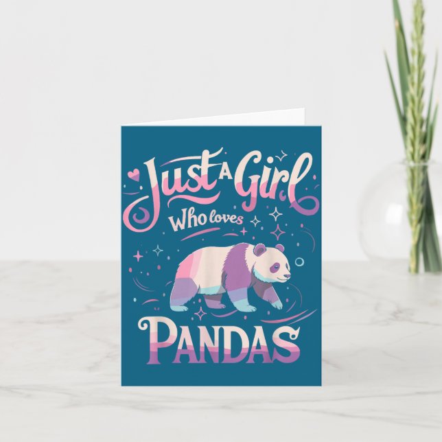 Panda Shirt Women Men Cute Funny  Card (Front)