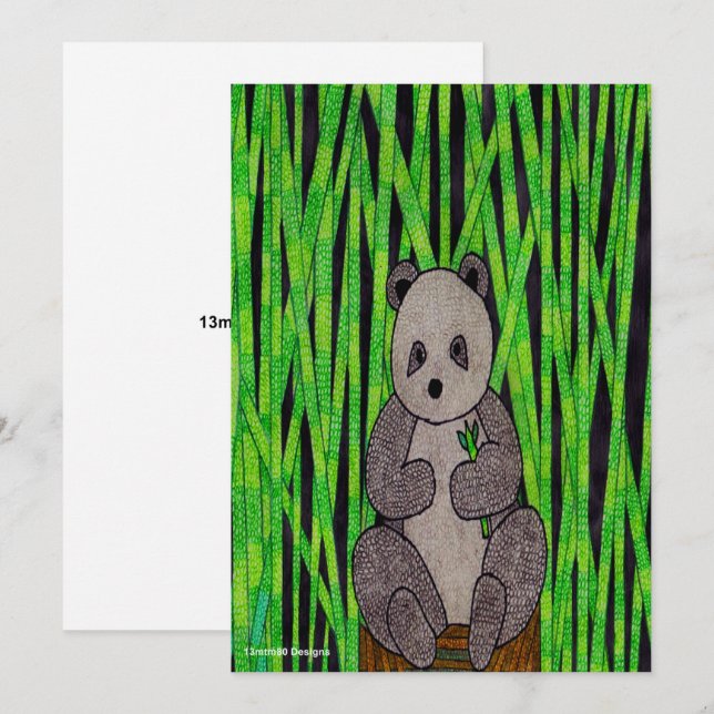 Panda (single) - Greeting Card (Front/Back)