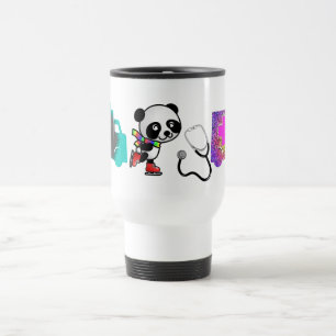Panda Skate Ice Doctor Nurse Sports Medicine Peace Travel Mug