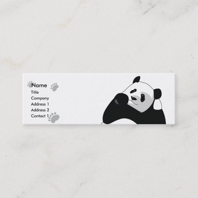 Panda - Skinny Mini Business Card (Front)