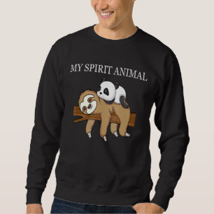 Panda Sloth Men Women Kids My Spirit Animal Is A S Sweatshirt
