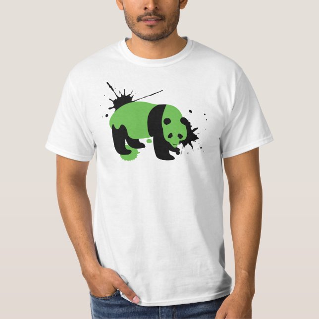 Panda splatter white T-Shirt (Front)