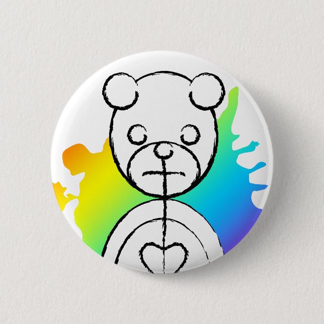 panda splatz. 2 inch round button (Front)