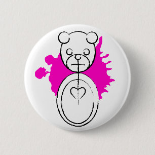 panda splatz. 2 inch round button