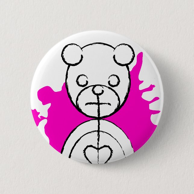 panda splatz. 2 inch round button (Front)