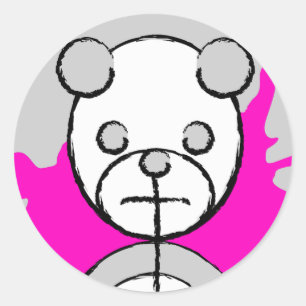 panda splatz. classic round sticker