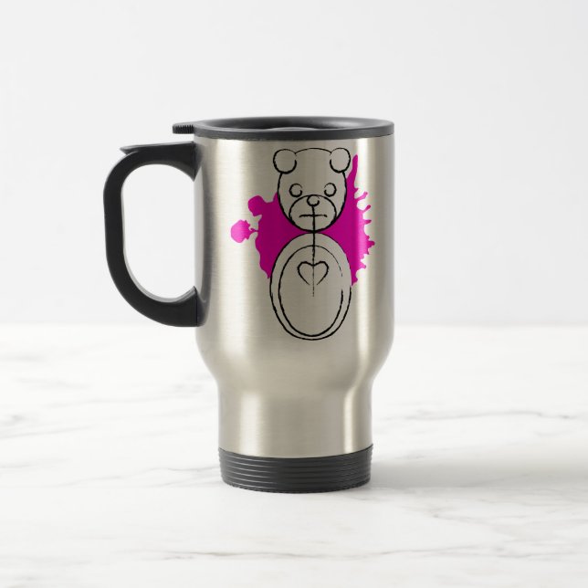 panda splatz. travel mug (Left)