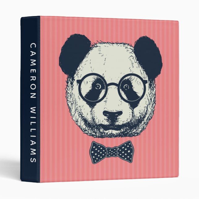 Panda Stripes | Add Your Name Binder (Front/Spine)