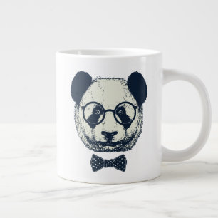 Panda Stripes Large Coffee Mug
