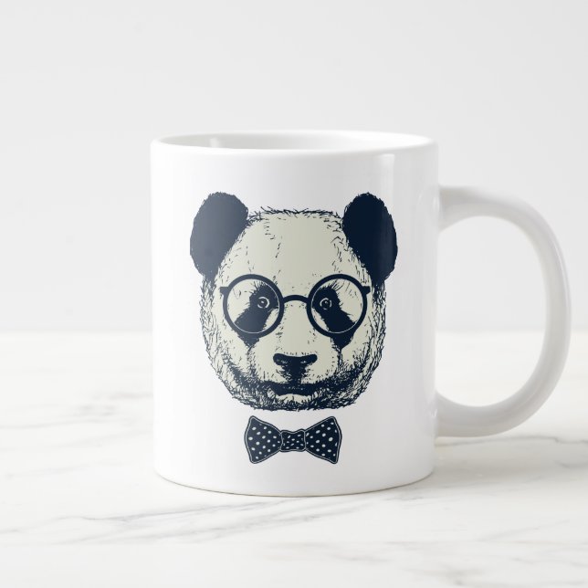 Panda Stripes Large Coffee Mug (Right)