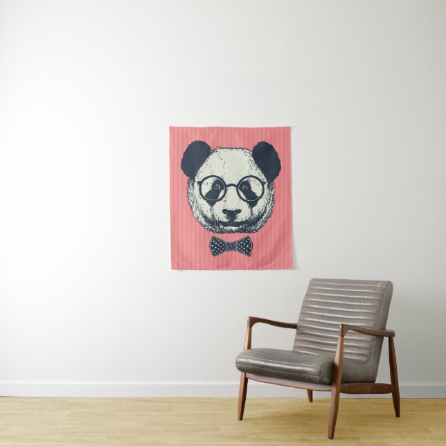 Panda Stripes Tapestry (In Situ)