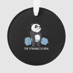Panda Struggle Est Véritable Ours Deadlift Gym Drô