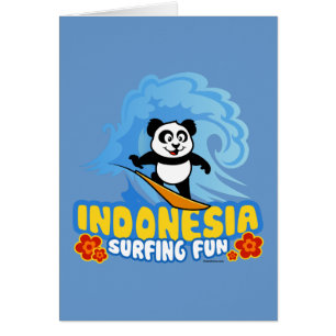Panda surfant de l'Indonésie