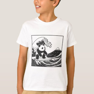 Panda Surfing Japanese Wave Great Wave _5 T-Shirt