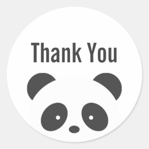 Panda thank you stickers