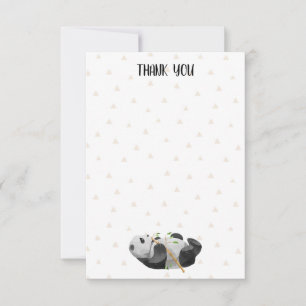 Panda Thème Merci Cartes de notes