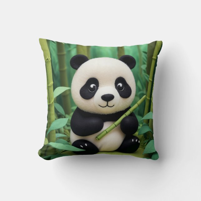 Panda Throw Pillow (Front)