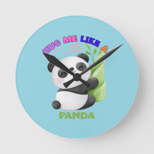 🕒 Panda Time Tags – Tick Tock with Cuteness! 🐼 Round Clock