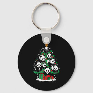 Panda Tree Christmas Panda Lover Xmas Squad Men Wo Keychain