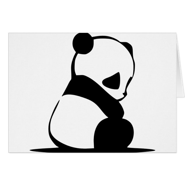 Panda triste - ours panda mignon de bébé (Devant horizontal)