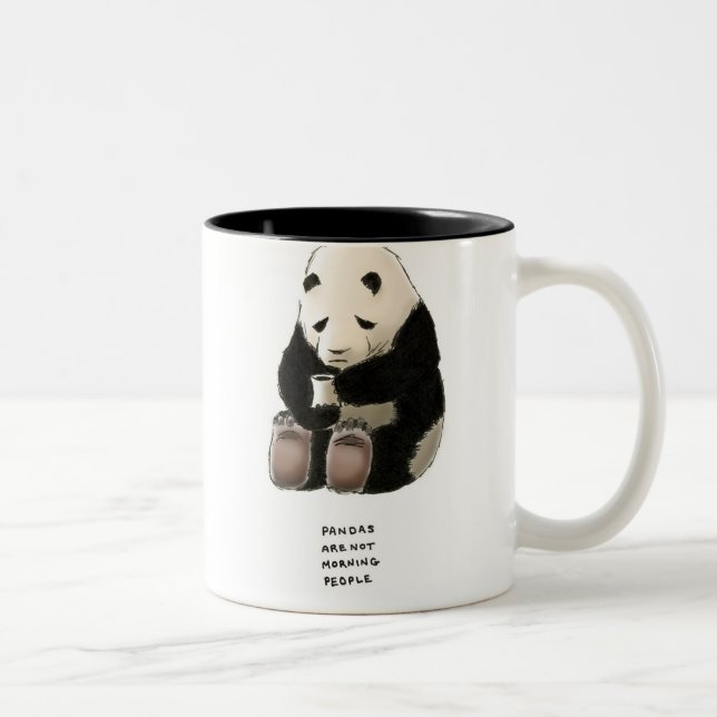 panda trivia Two-Tone coffee mug (Right)