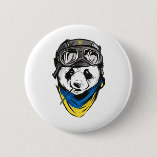 Panda Ukrainian Flag Ukraine Shirt Ukrainian Souve 2 Inch Round Button