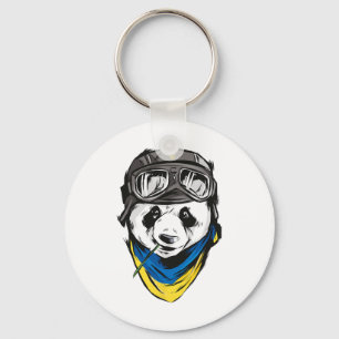 Panda Ukrainian Flag Ukraine Shirt Ukrainian Souve Keychain