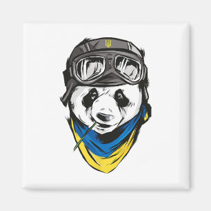 Panda Ukrainian Flag Ukraine Shirt Ukrainian Souve Magnet