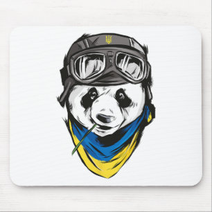Panda Ukrainian Flag Ukraine Shirt Ukrainian Souve Mouse Pad