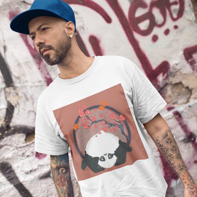 Panda Under Blooming Sakura T-Shirt (Creator Uploaded)