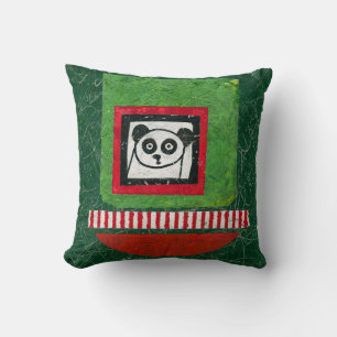 Panda Unprepared Throw Pillow