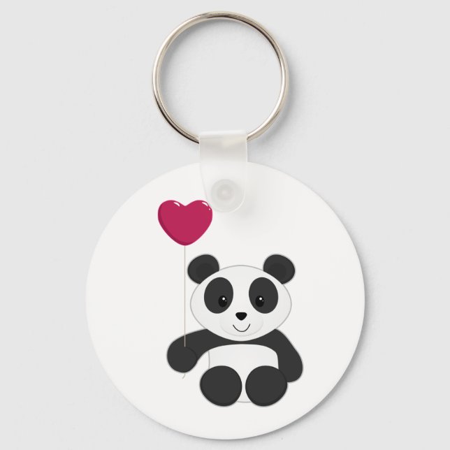 Panda Valentine Keychain (Front)