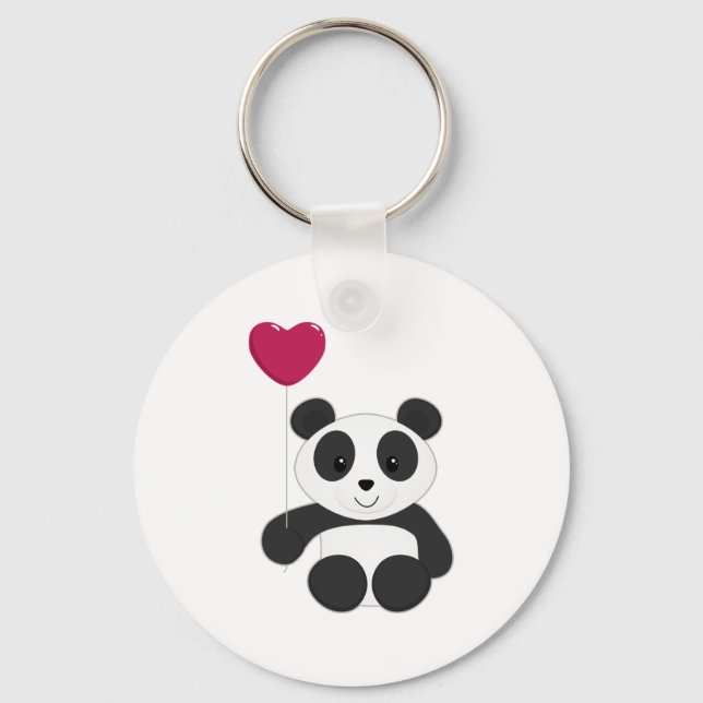 Panda Valentine Keychain (Front)