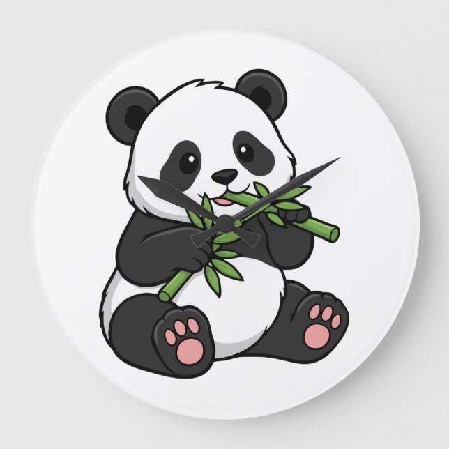 Panda Wall Clock – Adorable Design and Decoration (Front)