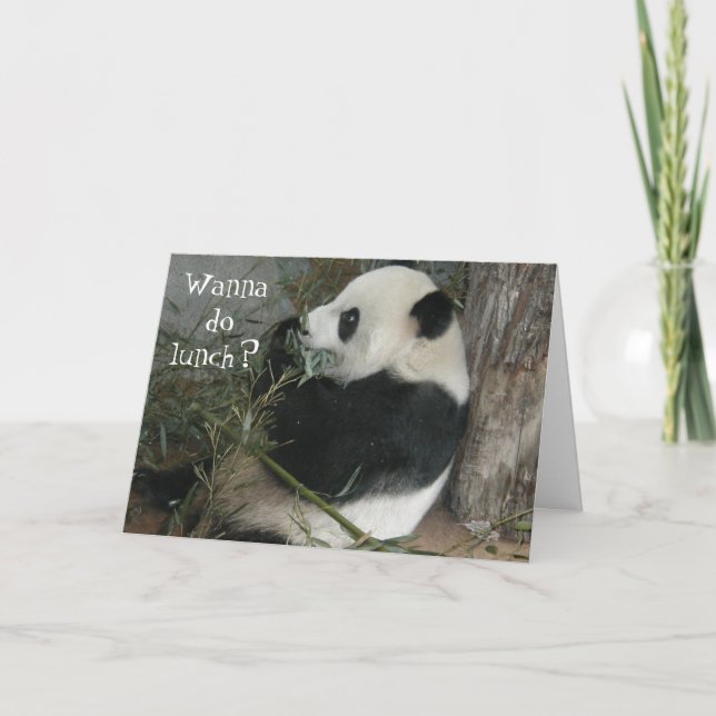 Panda, Wanna do lunch? card (Front)