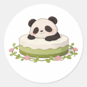 panda,warm,healing,slow-paced,inner peace #04 classic round sticker