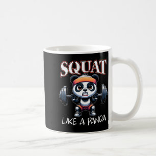 Panda Weightlifting Fitness Funny Gym Quote Squat Coffee Mug