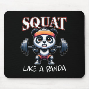 Panda Weightlifting Fitness Funny Gym Quote Squat Mouse Pad