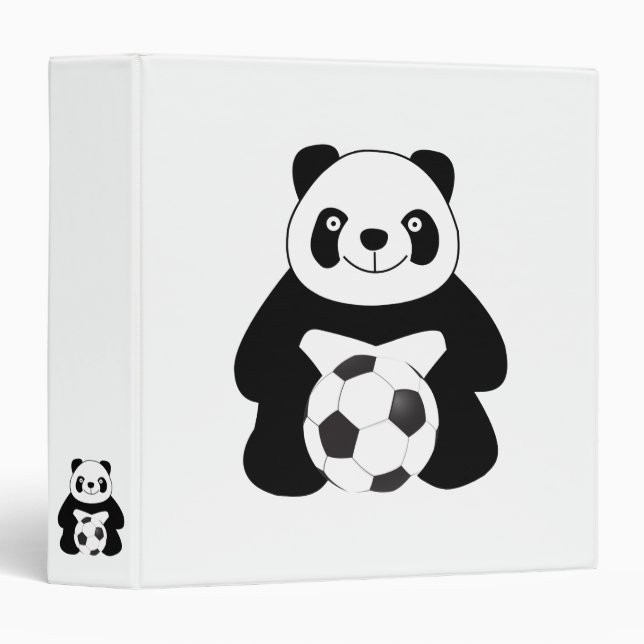 Panda with a soccer ball binder (Front/Spine)