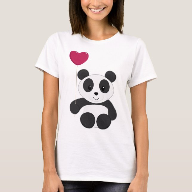 Panda with balloon T-Shirt (Front)