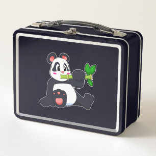 Panda with Bamboo Metal Lunch Box