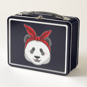 Panda with Bandana Metal Lunch Box