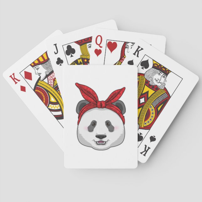 Panda with Bandana Playing Cards (Back)