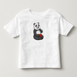 Panda with Bowl Ramen Toddler T-shirt