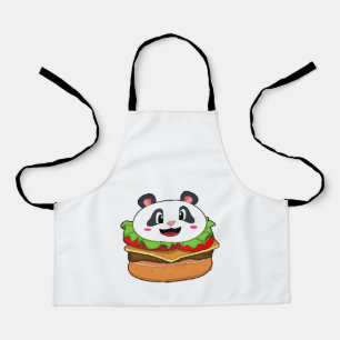 Panda with Burger Apron