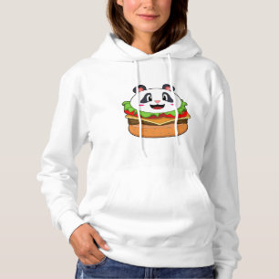 Panda with Burger Hoodie