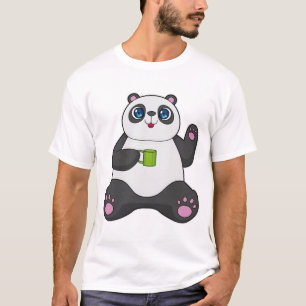 Panda with Coffee mug T-Shirt