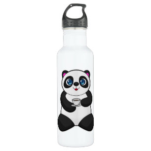 Panda with Cup of Coffee 710 Ml Water Bottle