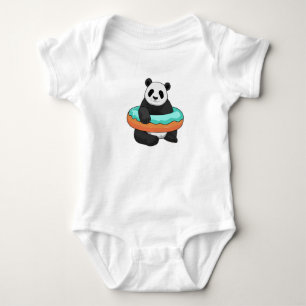 Panda with Donut Baby Bodysuit