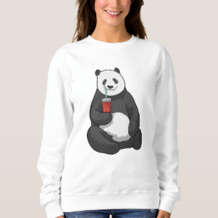 Panda with Drink Sweatshirt